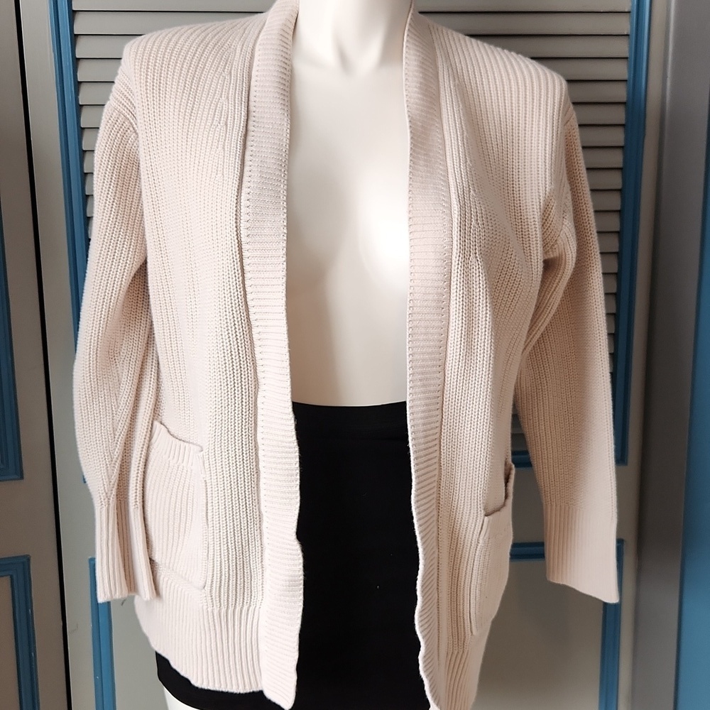 Max & Mia Cream Open Front Cardigan Sweater